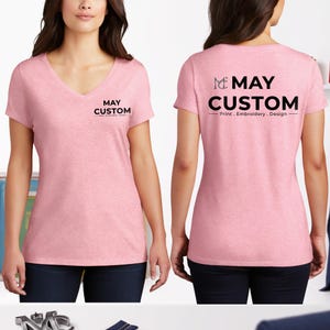 Ladies TRI blend V-Neck Shirt | Personalized Super Soft Tee | Custom Women's T-Shirt | Custom t-shirts, Unique Gift for Her | DM1350L