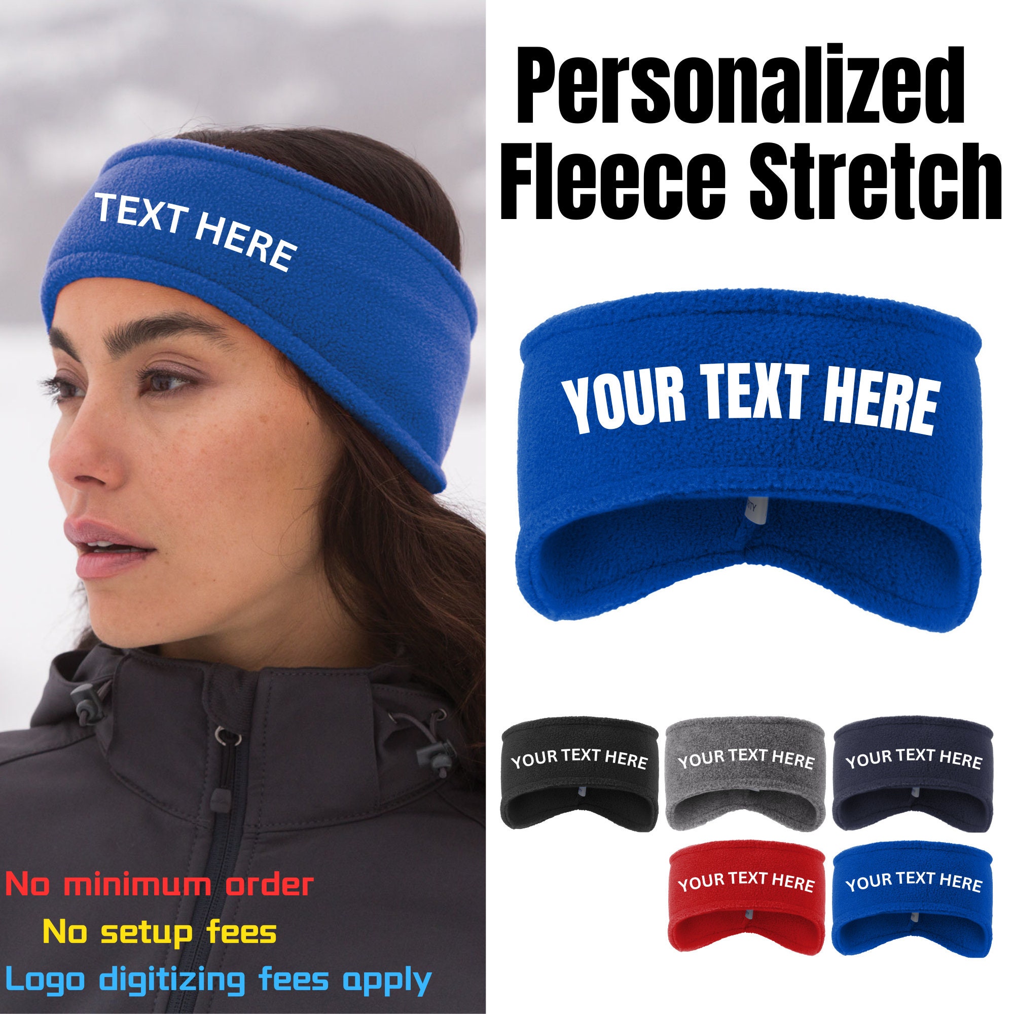 Ear Warmer Supreme Polartec Headband Black Polartec Black Fleece