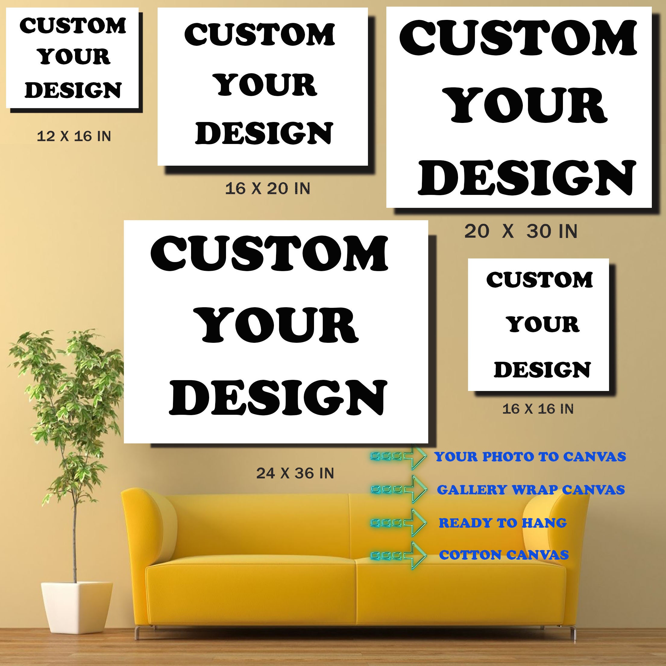canvas photo print sizes