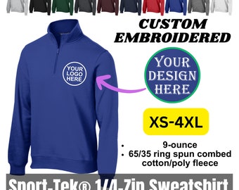 Custom Logo Apparel - Personalized Sweatshirt, Sport-Tek® 1/4-Zip with Custom Logo for Team Uniforms & Unique Gifts, ST253, LST253