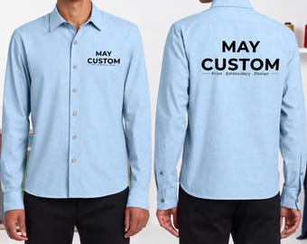 Custom Long Sleeve Shirt | Button Down | Mercer Mettle MM2000 | Custom Logo Business Shirt | Professional Dress Shirt