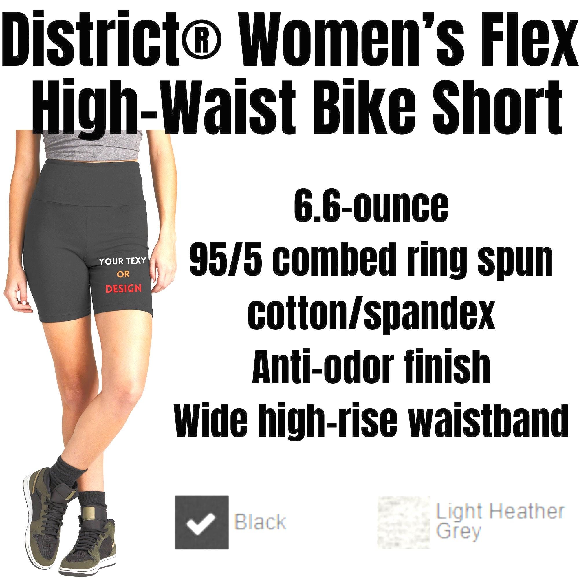 Customized Printed Sport Shorts, Personalized Logo Shorts, Custom Bike Shorts, Custom Women's High Waist Bike Short, Gift For Her. DT7509
