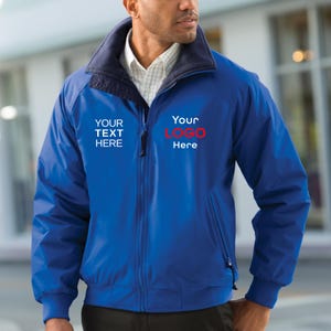 Custom heavyweight fleece lining Jacket. Custom wind, water-resistant Jacket, Personalized jacket. Teklon® nylon outer shell jacket. J754