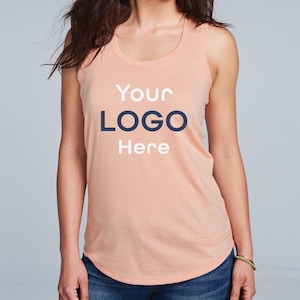 Custom Tank Top Ladies Tri Racerback Yoga Top - Personalized Workout Fitness Shirt, Stylish & Comfortable DM138L