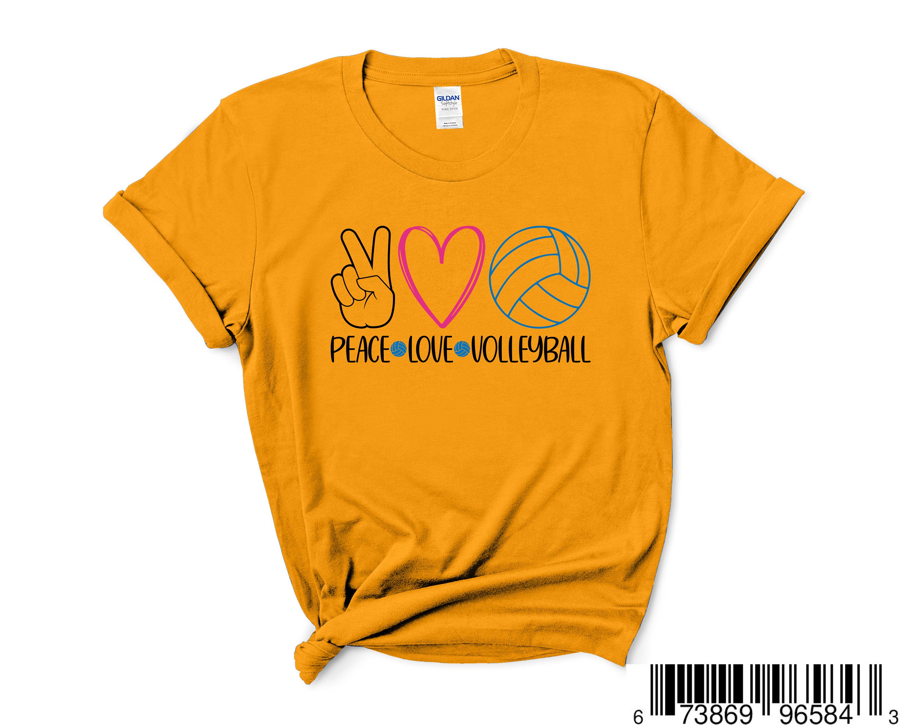 Peace Love Volleyball Tshirt Volleyball Team Shirt Etsy