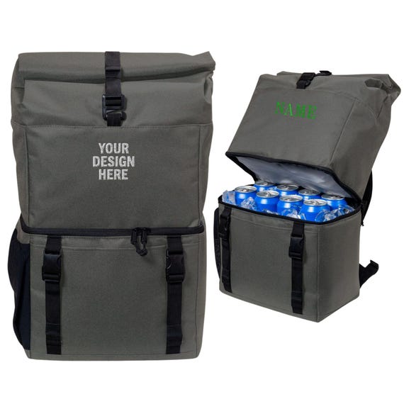 Custom Backpack Cooler, Embroidered Backpack, embroidery Text/Logo, Custom Bags with Name, Port Authority® 18-Can Backpack Cooler (BG501)
