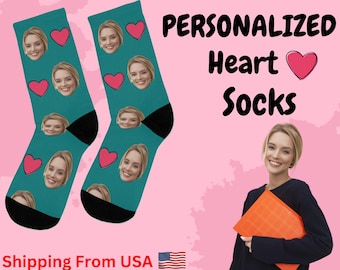 Personalized Face Socks - Custom Photo Socks with Faces, Funny Picture Socks, Unique Gift Idea for Friends & Family