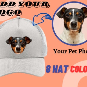 Custom Pet Hat, Custom Pet Photo Hat, Dog Mom Gift, Gift For Dog Mom, Personalized Pet Hat, Custom Printed Hat, Custom Dog Hat (STC36)