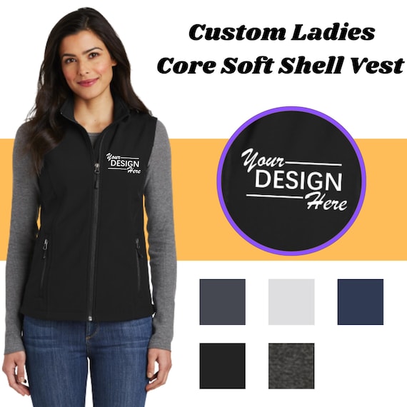 Custom Ladies Soft Shell Vest, waterproof and Wind-Resistant vest | Custom Printed & Embroidered Vests. perfect For Corporate Uniforms. L325