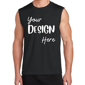 Personalized Tank Top | Custom DRY FIT Sleeveless Shirt, Add Your Text or Logo, Ideal for Fitness & Events. st352