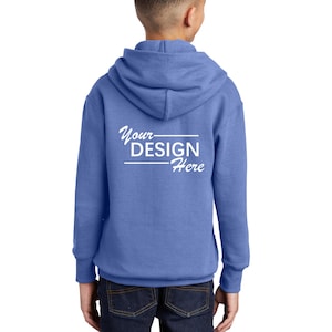 Sudadera con capucha juvenil / Sudadera personalizada para niños / Personalízala con tu diseño o texto / ¡El regalo de cumpleaños perfecto! PC90YH imagen 4