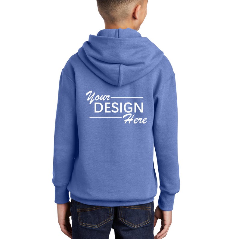 Sudadera con capucha juvenil / Sudadera personalizada para niños / Personalízala con tu diseño o texto / ¡El regalo de cumpleaños perfecto! PC90YH imagen 4