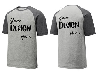 Custom Raglan Shirt, Personalized Baseball Tee for Family Reunion, Custom Team Shirts, Soft Tri-Blend T-Shirt, Your Logo, text Here. ST400)