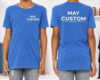 Camiseta personalizada juvenil jaspeada / Camiseta para niños / Bella Canvas 3001Y / Camiseta suave con estampado para niños pequeños / Camiseta personalizada para equipos infantiles / Niño/Niña