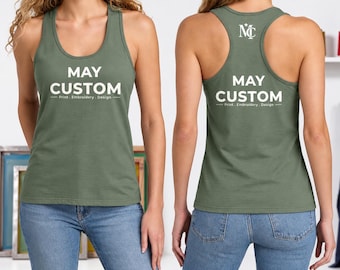 Camiseta de tirantes deportiva personalizada / Camiseta de tirantes para mujer / Camiseta de tirantes deportiva con logotipo personalizado / Camiseta personalizada Gildan 64220 / Camiseta de tirantes con foto / Camiseta de tirantes Softstyle CVC
