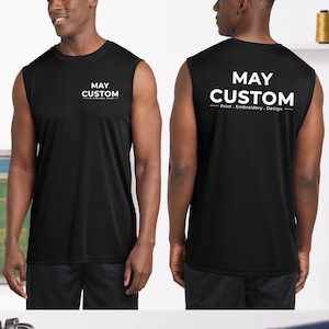 Personalized Tank Top | Custom DRY FIT Sleeveless Shirt, Add Your Text or Logo, Ideal for Fitness & Events. st352