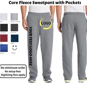 Custom sweatpants, Personalized Sweatpants with Pockets | Customizable Pants for Birthdays & Gifts - Unique Design, Custom Text/Logo. PC78P