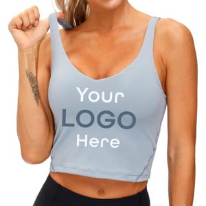 Custom Sports Bra - Personalized Ladies Longline Sports Bra for Yoga, Gym & Running - Comfortable Activewear AMZ001