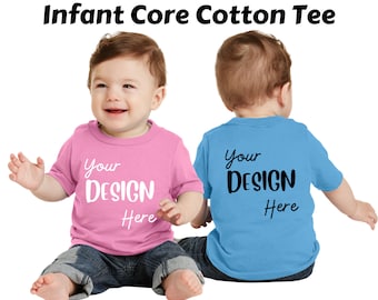 Camiseta de algodón personalizada para bebé - Camiseta personalizada para niño, impresión personalizada, camiseta de algodón Port & Company® Core para bebé, camiseta para niño pequeño. CAR54I