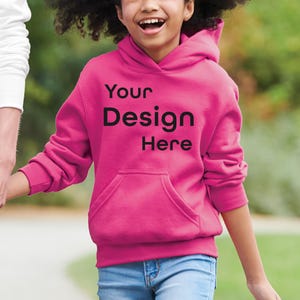 Sudadera con capucha juvenil / Sudadera personalizada para niños / Personalízala con tu diseño o texto / ¡El regalo de cumpleaños perfecto! PC90YH imagen 14