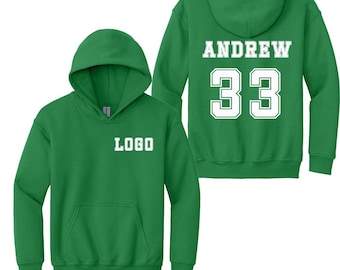 Personalized Kids Hoodie: Custom Text/Logo, School Spirit Sweatshirt PC90YH