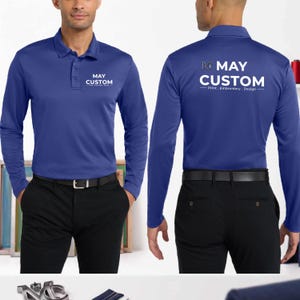 Customized Performance Long Sleeve Polo, Wear your own logo/design, Personalized Polo, Custom golf polo, Custom polo shirts. K540LS,L540LS