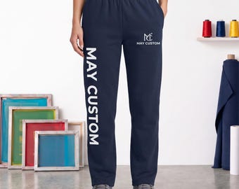 Pantalones deportivos personalizados con bolsillos / Pantalones jogger personalizados con logo/texto / Pantalones cómodos para estar en casa / Ropa deportiva personalizada para equipos y ropa urbana informal