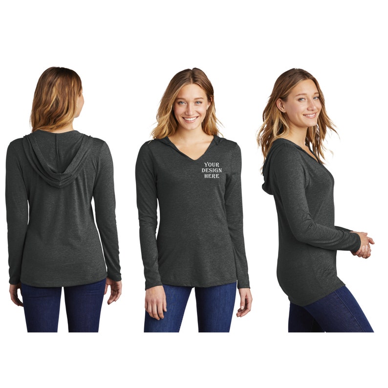 Women's lightweight hoodie, Custom Long Sleeve Hoodie, custom Hoodie, Monogram Hoodie, Custom Logo Hoodie, Custom Women's Hoodie. (DM139L) image 7