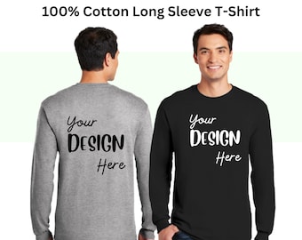 Custom Long Sleeve T-Shirt, company logo shirts | Personalized Logo Shirts, Unique Tees with Your Text & Design for Any Occasion. 5400