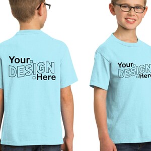 Custom Youth T-Shirt , Port & Company® Beach Wash Garment-Dye Tee, Custom Team Shirts, Youth Tees.   incredibly soft tees. PC099Y