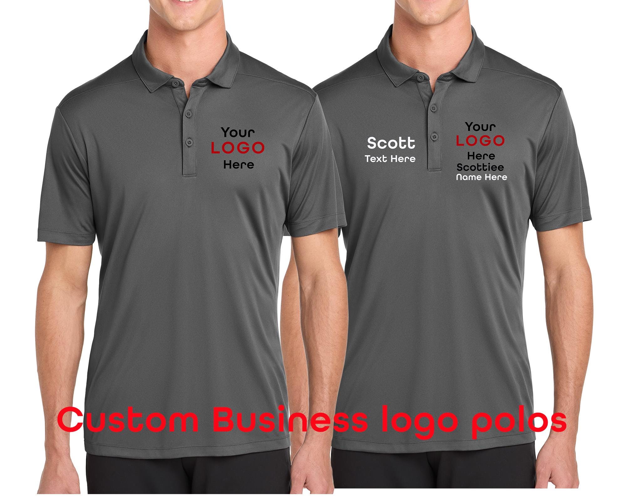Custom Company Logo Polos, Sport-tek Posi-uv Pro Polo. Dry-fit 
