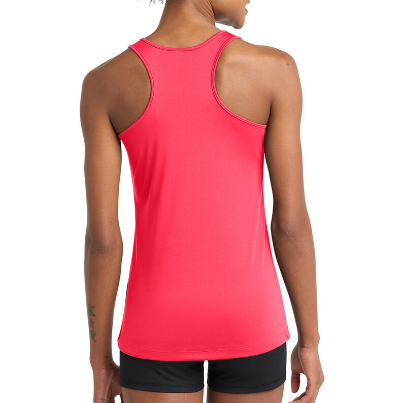Custom team Performance Tank, Women's dry-fit Racerback Tank, personalized name, team logo shirts, perfect for running, fitness, yoga LST356 image 15