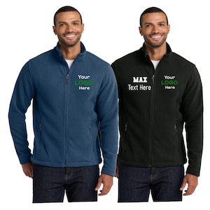 Embroidered Men's Fleece, Custom Full Zip Jacket, Your Name or Logo, Team Gift, Affordable Custom Jacket, F217