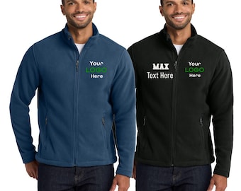 Embroidered Men's Fleece, Custom Full Zip Jacket, Your Name or Logo, Team Gift, Affordable Custom Jacket, F217