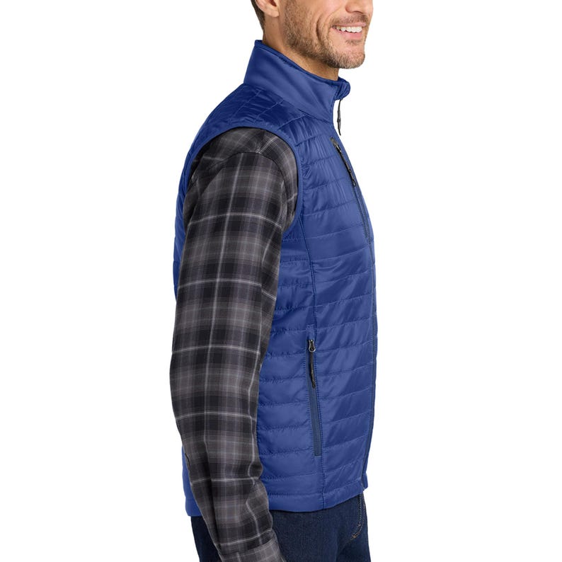 Custom Logo Vest, Your Business Logo Here, Embroidered Puffy Vest for Staff, Company Uniform, Team Gift, Men's & Women's Fit. J851 afbeelding 13