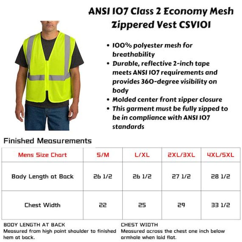 High Visibility Vest | Custom CornerStone Mesh Vest | Personalized Safety Vest for Comfort & Protection | Custom Work Vest. csv101 image 6