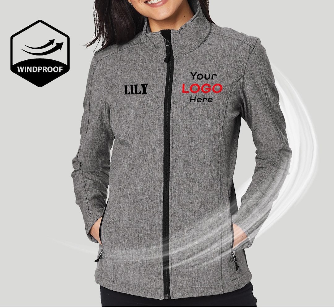 Custom Soft Shell Jacket, Personalized Women’s Water-resistant ...