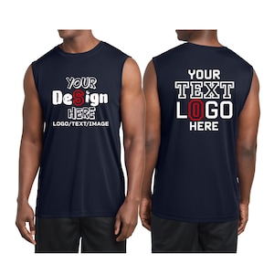 Personalized Tank Top | Custom DRY FIT Sleeveless Shirt, Add Your Text or Logo, Ideal for Fitness & Events. st352