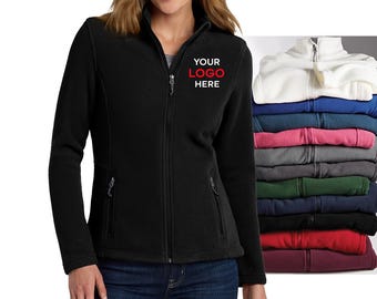 Custom Logo Fleece Jacket, Women's Embroidered Uniform, Personalized Gift