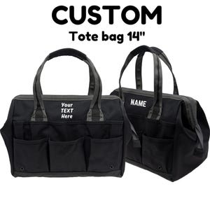Custom Embroidered Heavy Duty Tool Bag for Plumbers, Electricians, Handymen | Personalized Canvas Organizer for Daily Use, Camping, Office