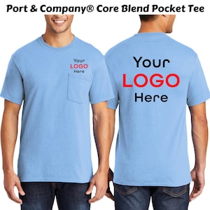 Custom Printed Tee, Personalized pocket T-shirt, Custom t-shirt, Custom Text shirt, Custom logo t shirts, Custom shirts Men, PC55P