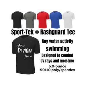 Custom Swimming T-Shirt UV Protection Quick-Dry Stretch Tee Breathable Lifeguard Shirt Add Your Text Design ST470