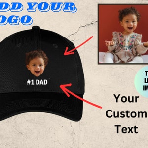 Custom Photo Hats Personalized Face Caps for Mom,  Dad - Family Photo Gifts, Customizable Dad Hats for Birthday & Xmas - CP86