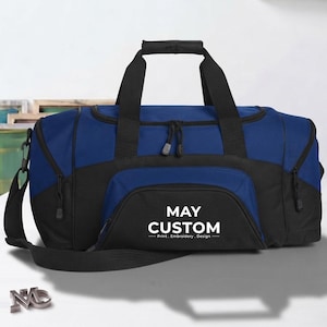 Custom Duffel Bag, Monogram Duffel Bag, Custom Embroidery name Duffel Bag, Custom team duffel, Personalized Duffel Bag, Sports Bag. (BG990S)