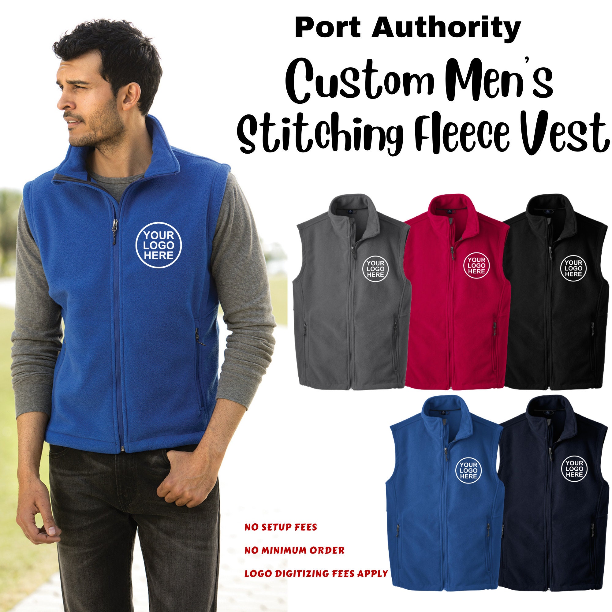 Custom Fleece Vest - Etsy Custom Fleece Vest - Etsy