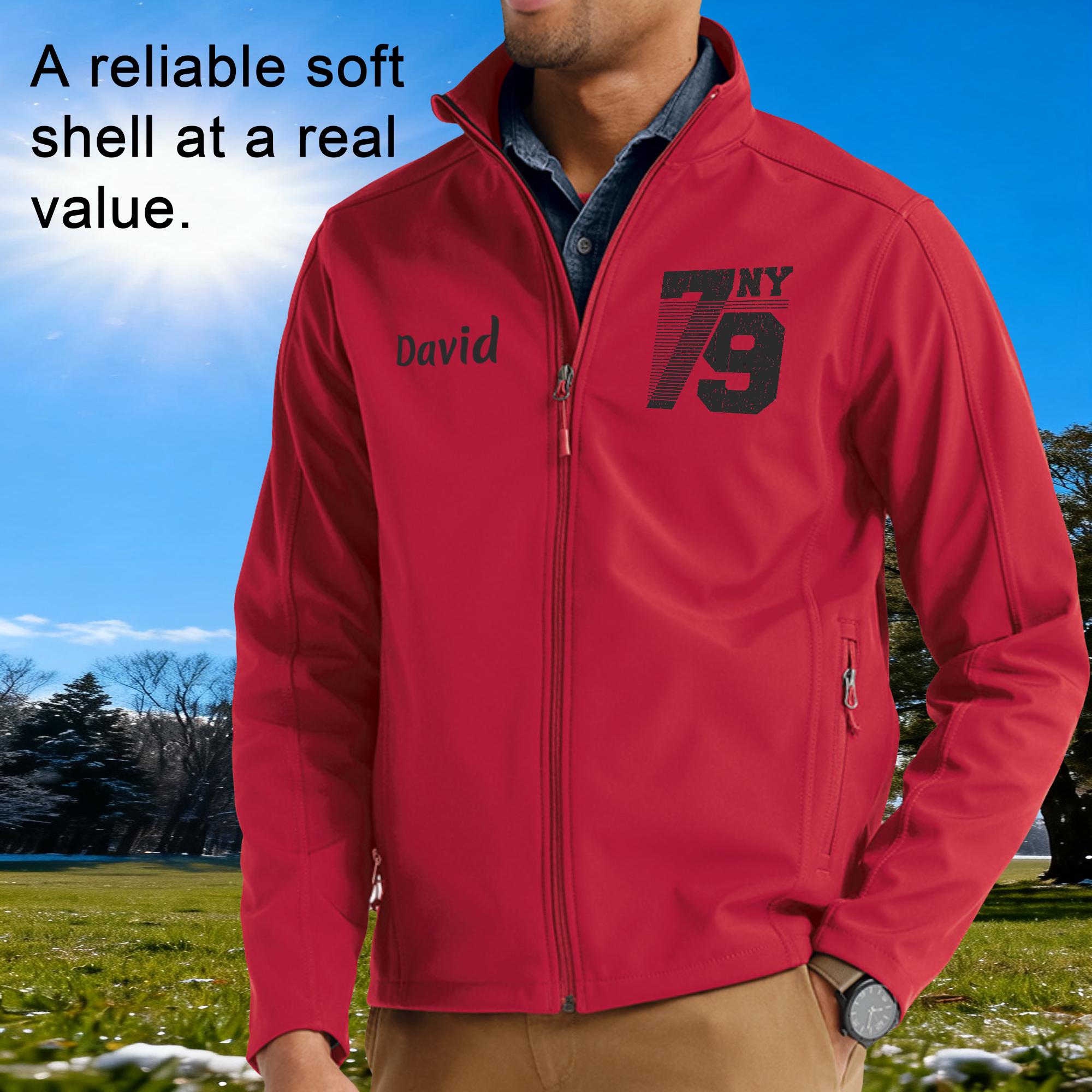 Custom Soft Shell Jacket, Personalized Men’s Water-resistant Coat With ...