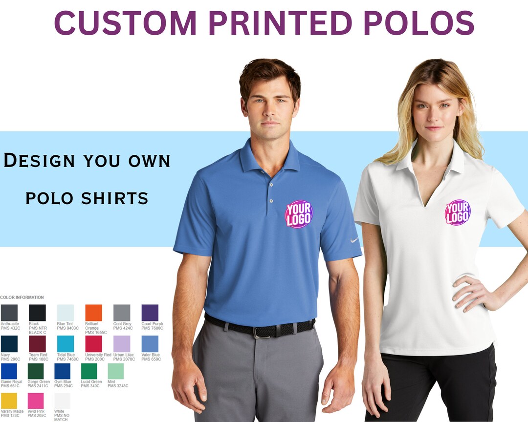 Customized Drifit Golf Polo Shirts Golf Shirts Custom Golf Etsy