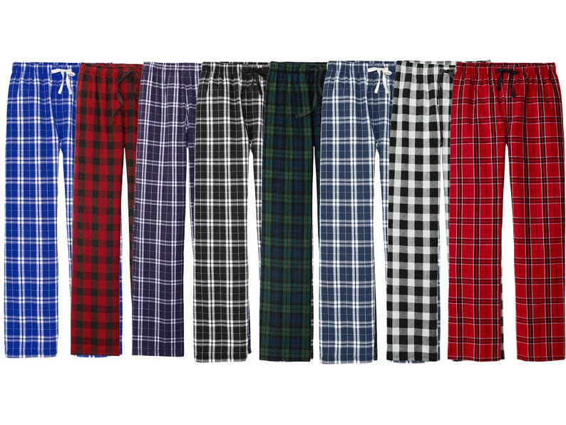 Custom pajamas pants, Men’s Flannel Plaid Pants | Personalized Lounge & Pajama Pants | Unique Gift Idea for Comfortable Style. DT1800 image 4