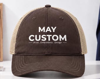 Gorra personalizada de malla supersuave en la parte trasera / Gorra estilo "papá" personalizada, District DT630 / Gorra de béisbol con logotipo personalizado / Algodón suave