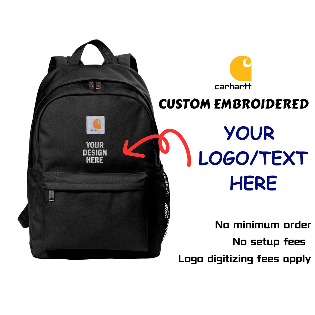 Customized Carharrt Backpack, Customized Logo Backpack, Embroidery With